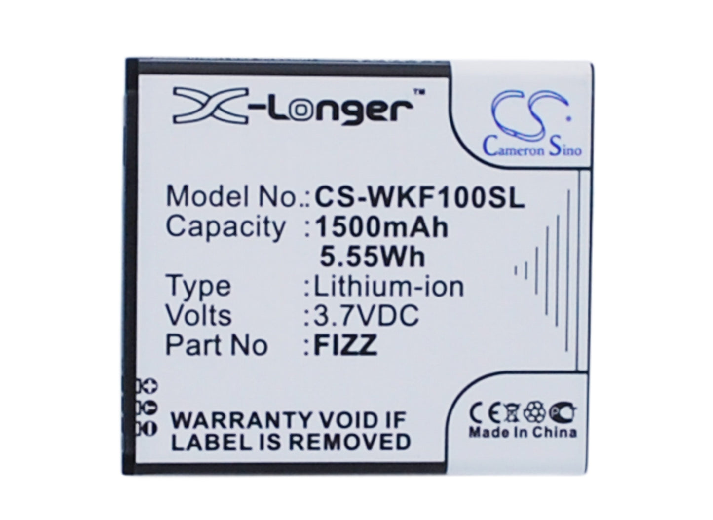 3.7V 1500mAh/5.55Wh Li-ion Mobile/SmartPhone Battery for WIKO