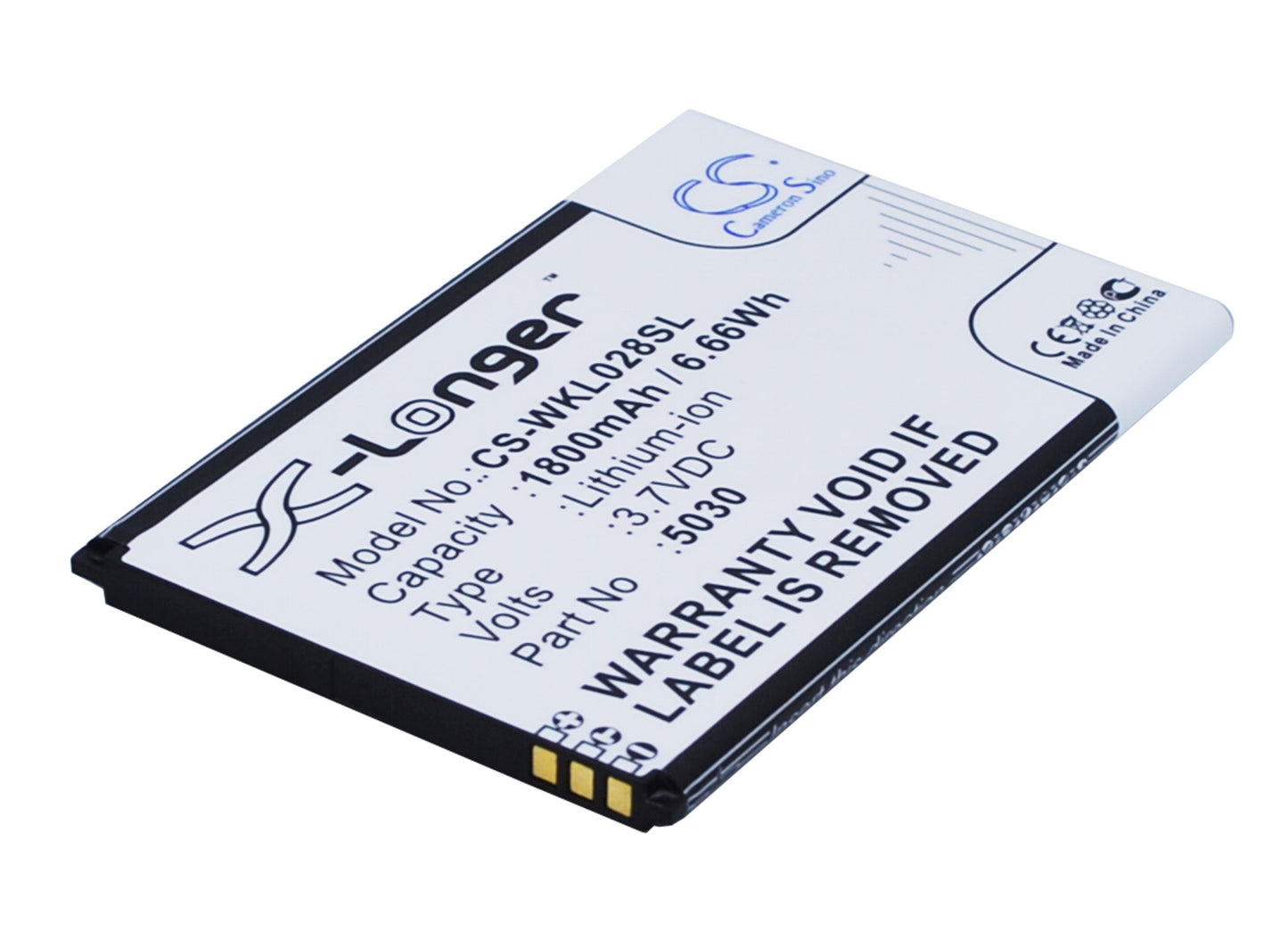 3.7V 1800mAh/6.66Wh Li-ion Mobile/SmartPhone Battery for WIKO