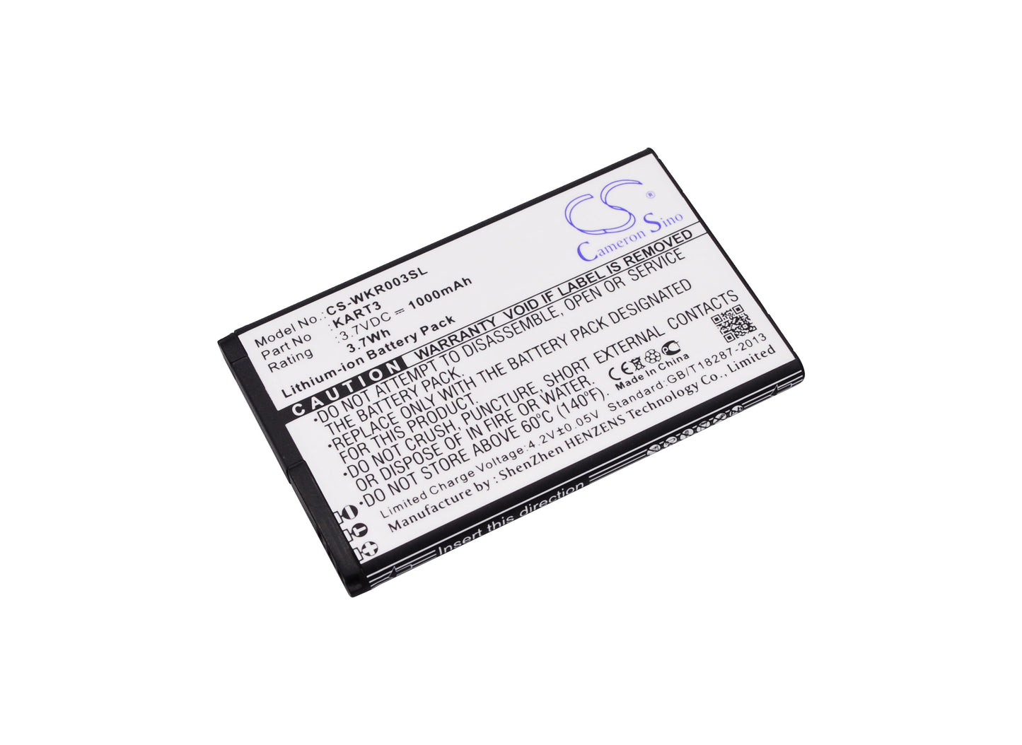 3.7V 1000mAh/3.70Wh Li-ion Mobile/SmartPhone Battery for WIKO