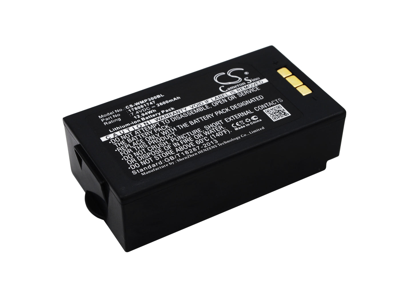 7.4V 2600mAh/12.94Wh Li-ion Payment Terminal Battery for MobiWire