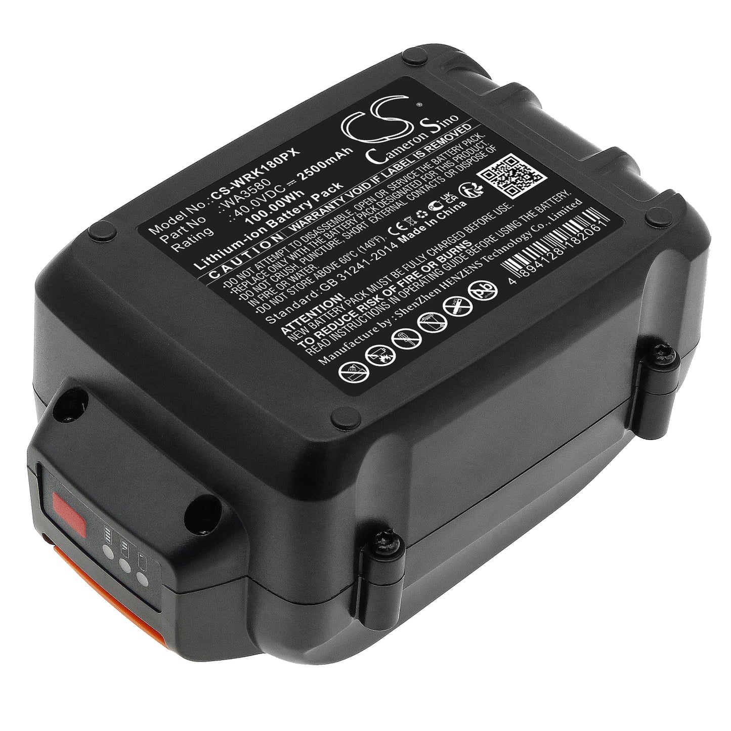 CS-WRK180PX Replacement Battery – Compatible with WA3747, WA3877, WG180, WG280, WG380, WG580, WG640