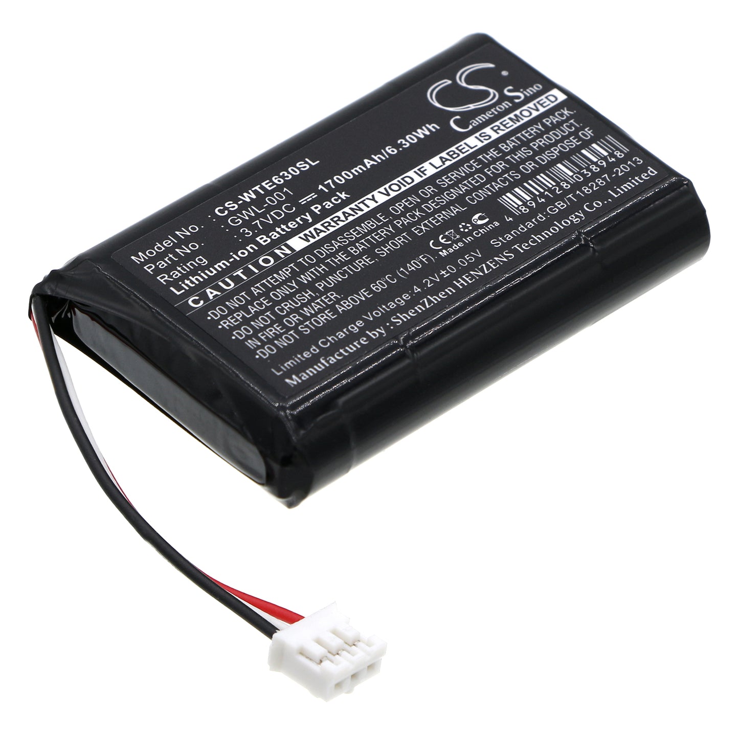 3.7V 1700mAh/6.3Wh Li-ion Tablet Battery for Wacom