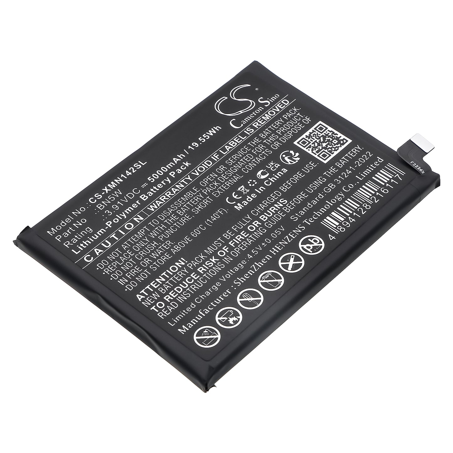 CS-XMN142SL Replacement Battery – Compatible with 24116RACCG, Note 14 Pro