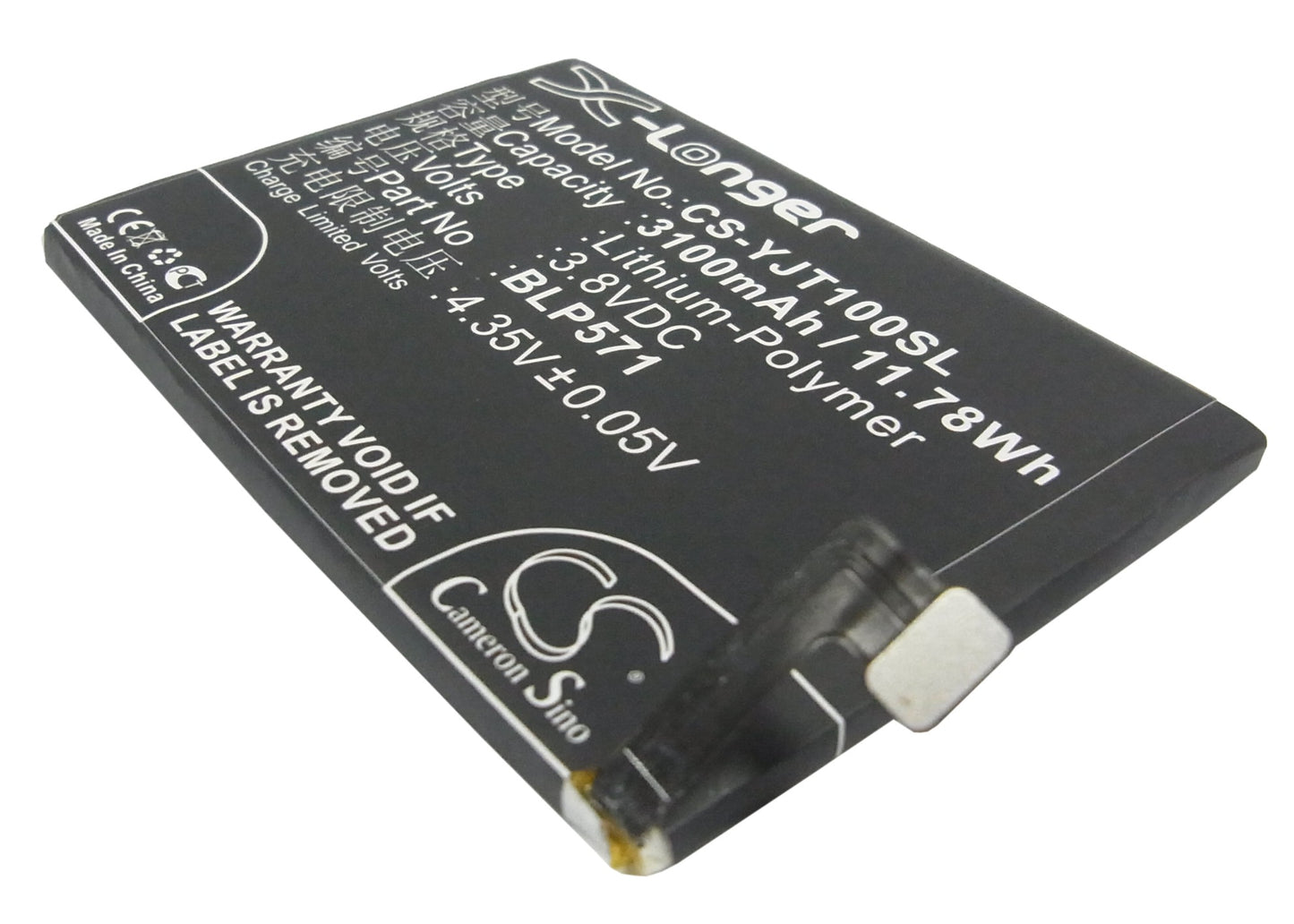 3.8V 3100mAh/11.78Wh Li-Polymer Mobile/SmartPhone Battery for Oneplus