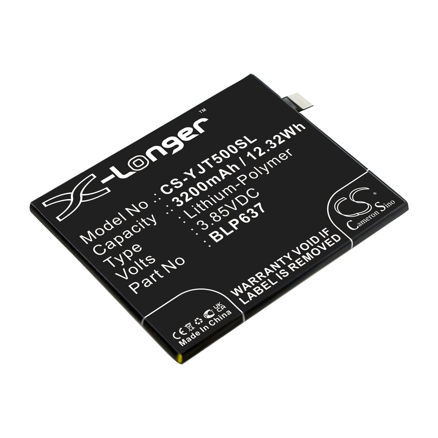 3.85V 3200mAh/12.32Wh Li-Polymer Mobile/SmartPhone Battery for Oneplus