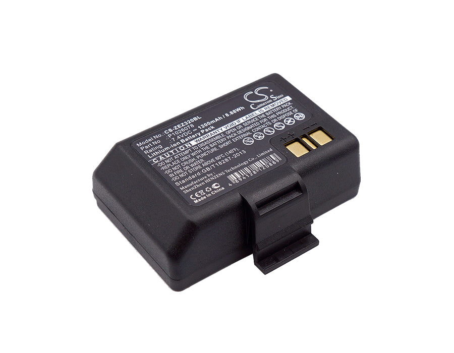 7.4V 1200mAh/8.88Wh Li-ion Barcode/Scanner Battery for Zebra
