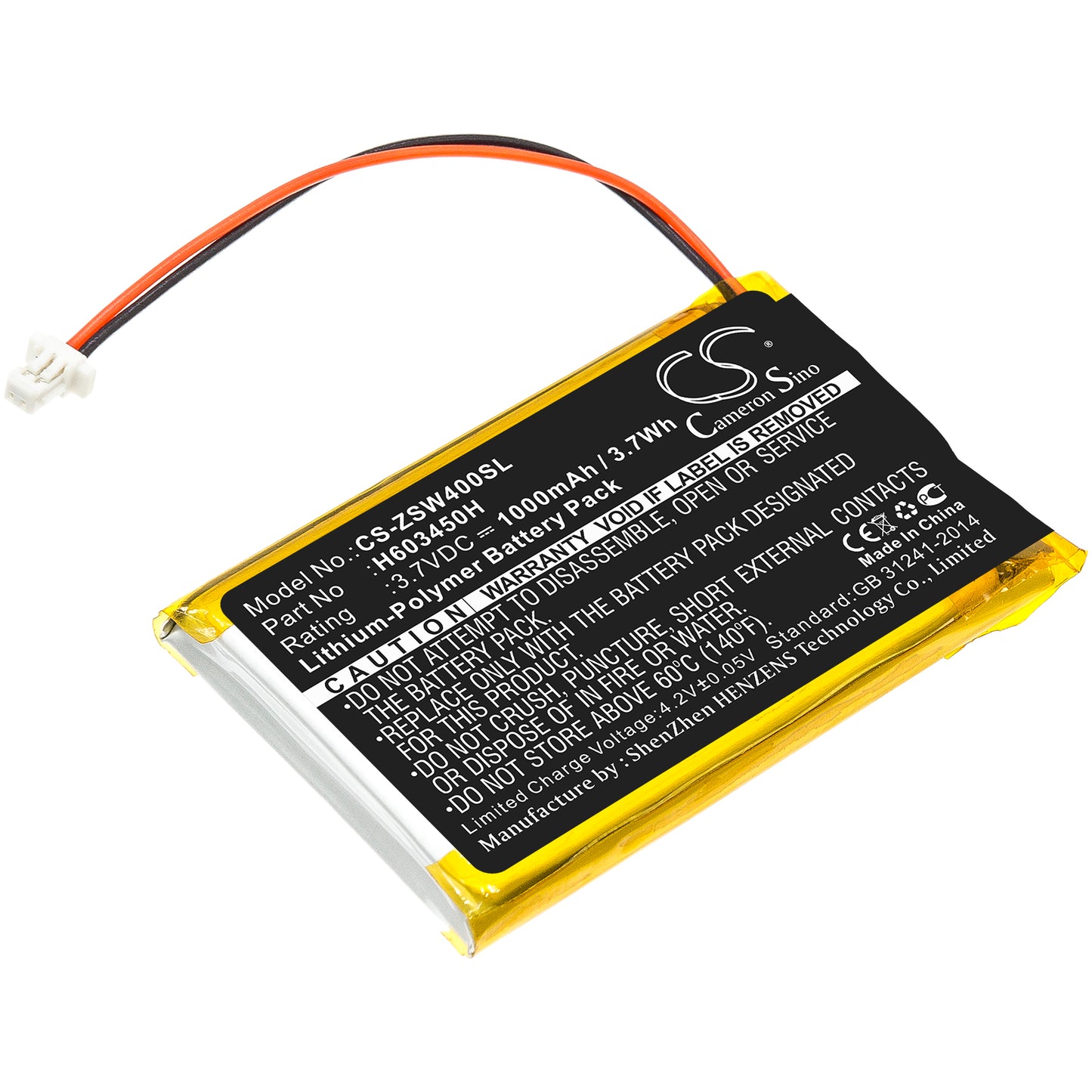 3.7V 1000mAh/3.70Wh Li-Polymer GPS/Navigator Battery for IZZO