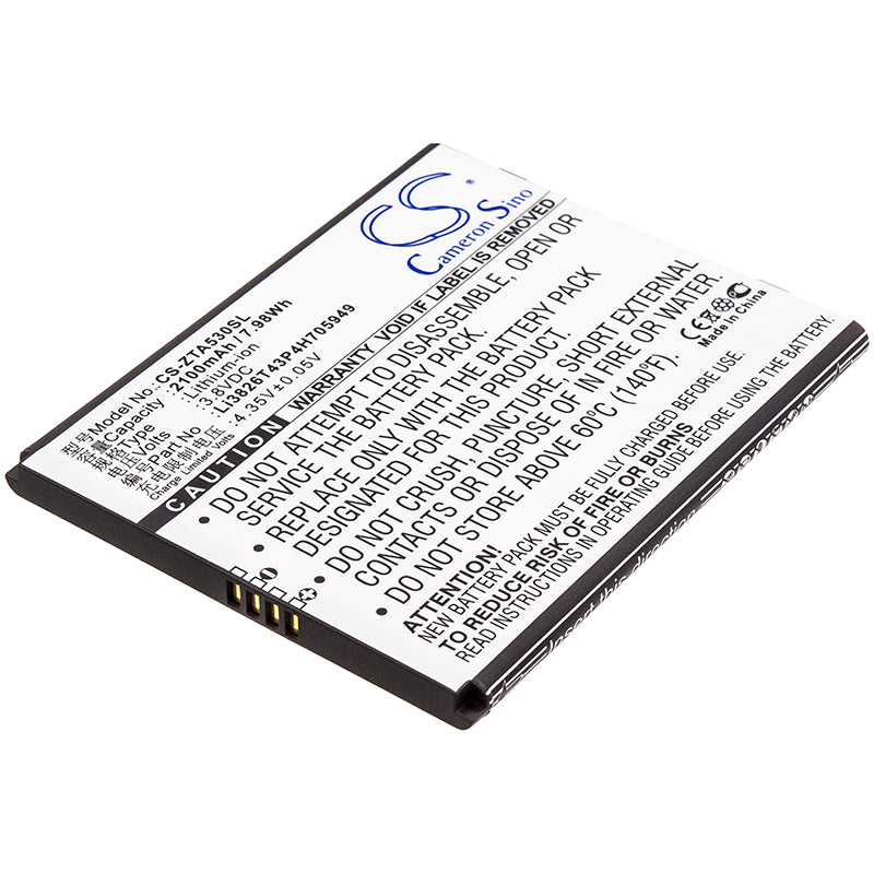 CS-ZTA530SL Replacement Battery – Compatible with BA530, BA606, Blade A530, Blade A606