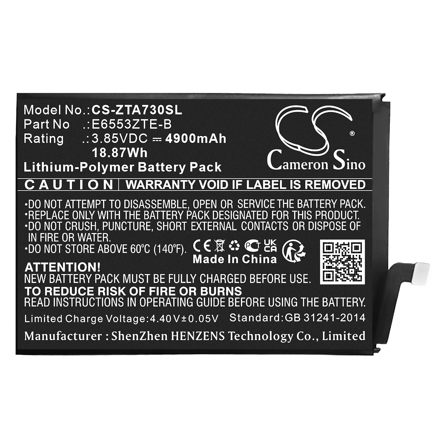 CS-ZTA730SL Replacement Battery – Compatible with Blade A73 4G