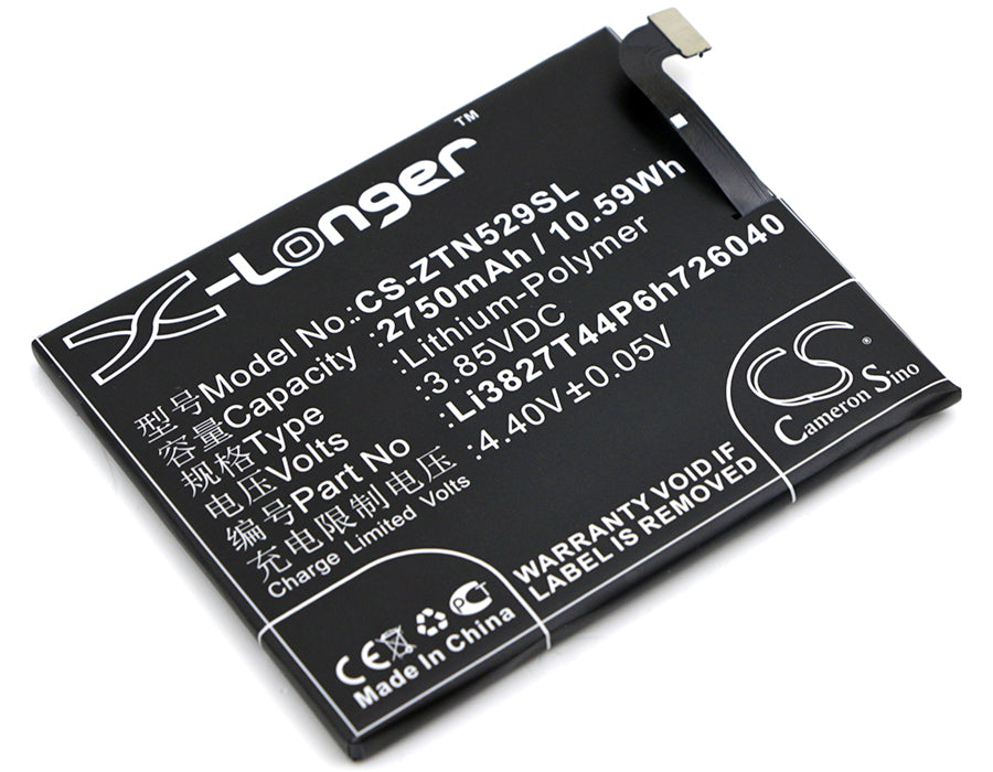 3.85V 2750mAh/10.59Wh Li-Polymer Mobile/SmartPhone Battery for ZTE