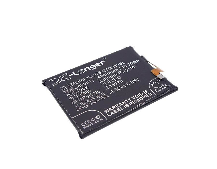 3.8V 4000mAh/15.20Wh Li-Polymer Mobile/SmartPhone Battery for ZTE