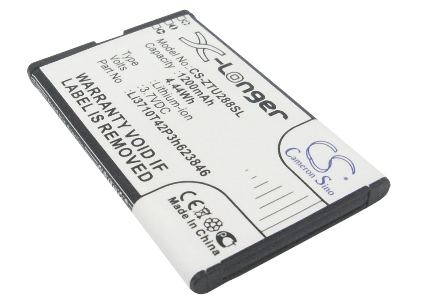 3.7V 1200mAh/4.44Wh Li-ion Mobile/SmartPhone Battery for ZTE