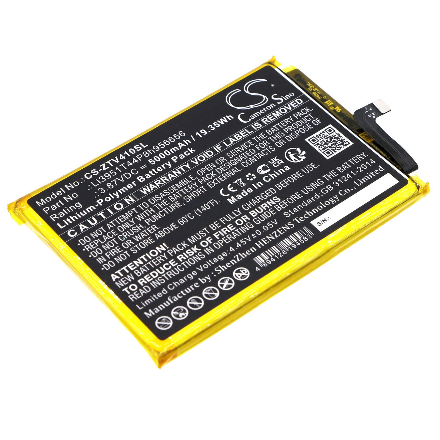 CS-ZTV410SL Replacement Battery – Compatible with 8045, Blade V40, Blade V40 5G, V40 Vita