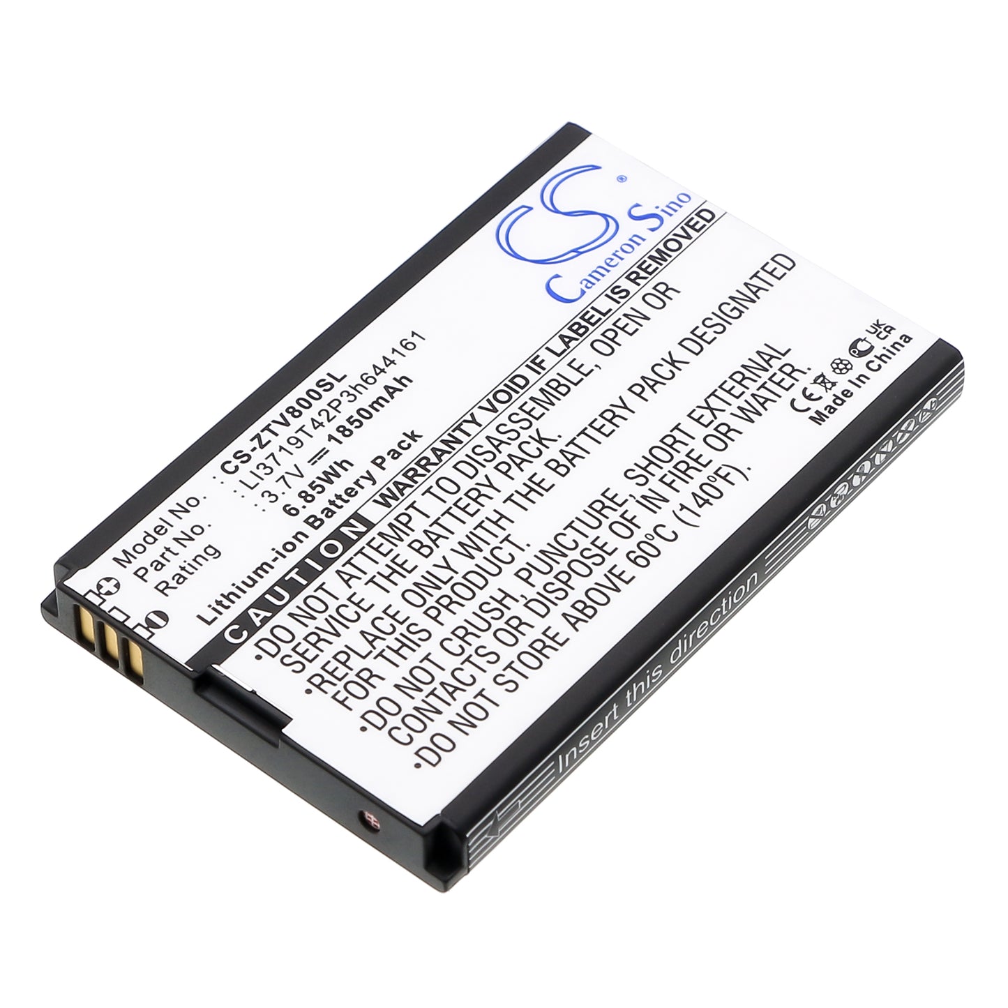 3.7V 1850mAh/6.85Wh Li-ion Mobile/SmartPhone Battery for ZTE