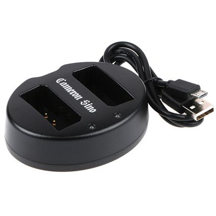 Micro USB 5V/2.1A / DC8.4V x 2 Camera Charger for Canon