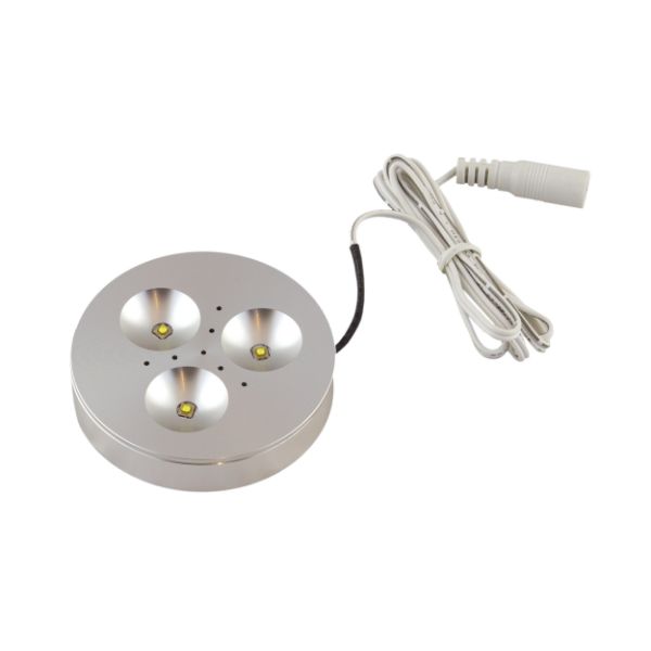 TRIANT LED Puck Light - 12V, 6200K, 74 CRI, Brushed Aluminum