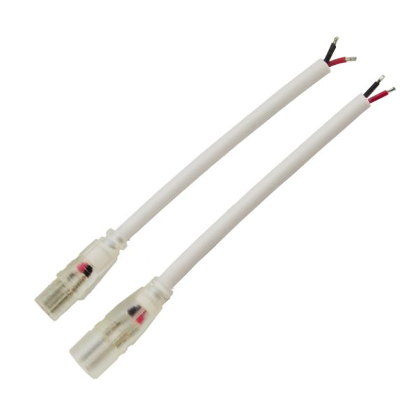 Wet Location Solder Connector Pair (10.5mm Plugs) - White PV