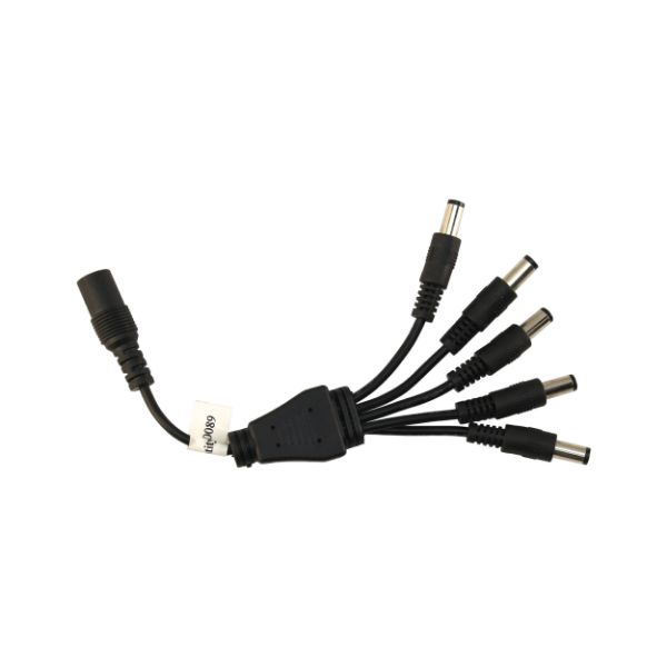 4-Way DC Splitter, White - Pack of 5
