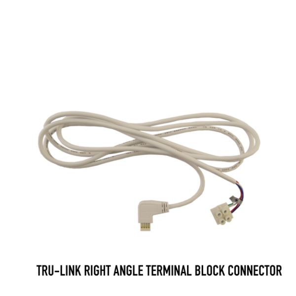 TRU-LINK Right Angle Terminal Block Connector - 12 in. - Whi