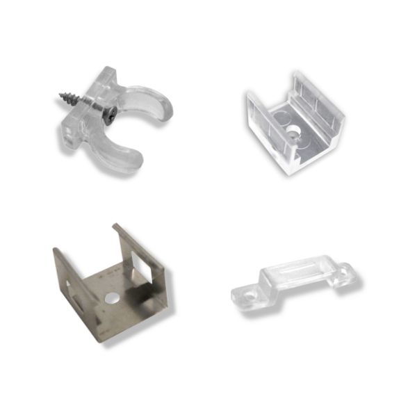 Wet Location RGB Mounting Clip - Pack of 10 Clips and 20 Scr