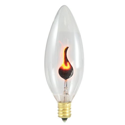 3W B10 FLICKER 32MM CLEAR E12 130V