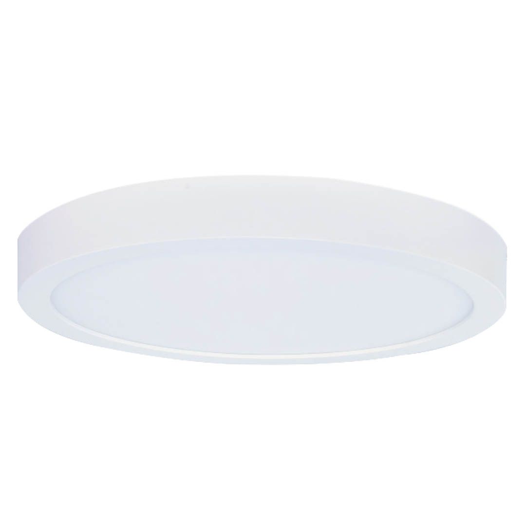 15W LED 7" FLUSH MOUNT WHITE ROUND DIMMABLE 3000K 120V