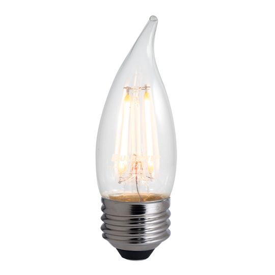 4W LED CA10 2700K FILAMENT E26 FULLY COMPATIBLE DIMMING