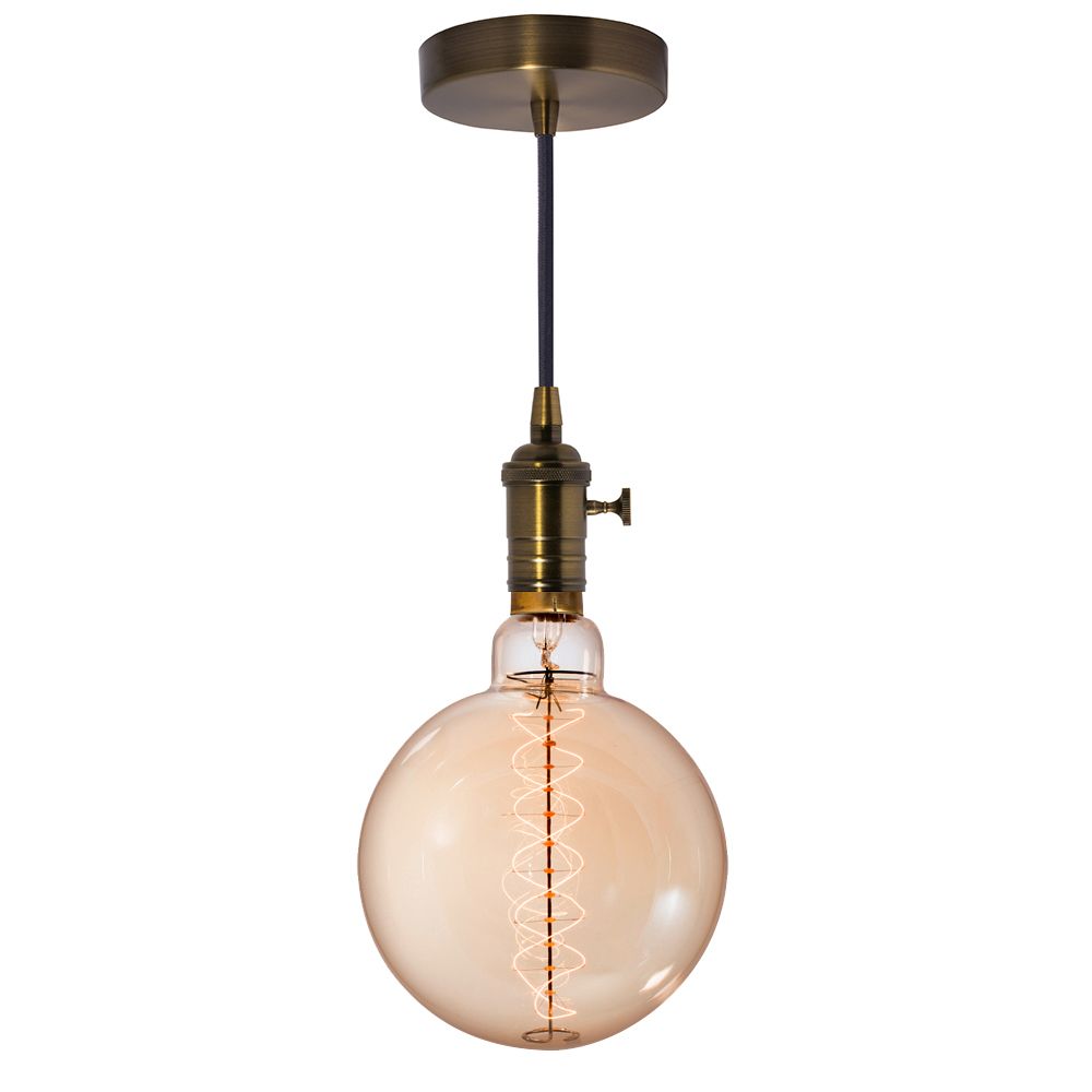 60W GLOBE SHAPED GRAND NOSTALGIC SPIRAL E26 120V & PENDANT D