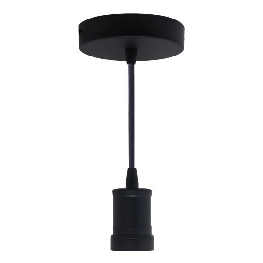 Bulbrite Contemporary Pendant - Black Socket and Canopy with