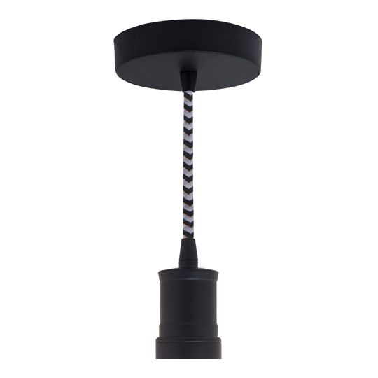 Bulbrite Contemporary Pendant - Black Socket and Canopy with
