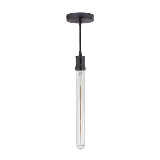 CONTEMPORARY GUNMETAL PENDANT W/ 4W LED T9 LONG 2700K FILAME