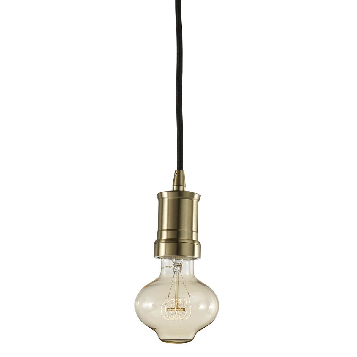 CONTEMPORARY WARM GOLD PENDANT W/ 40W BT27 NOSTALGIC LOOP E2