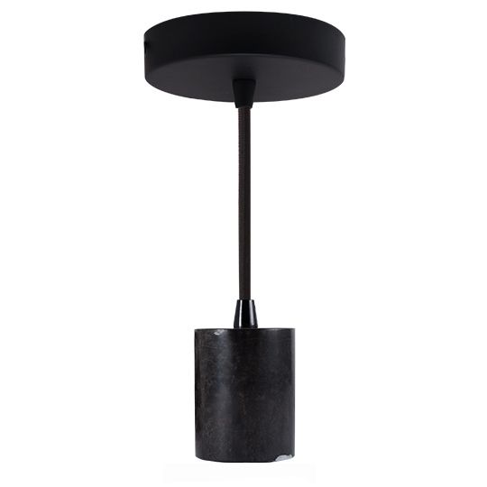 Bulbrite Natural Marble Pendant - Black Marble Pendant with