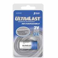 Rechargeable 3V CR123 Battery