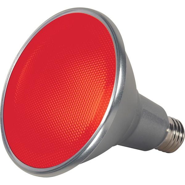 15W PAR38 LED - 40' Beam Spread - Medium Base - 120V - Red