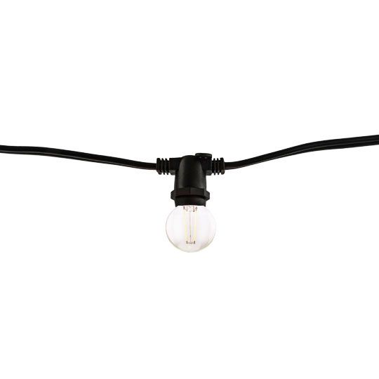 14' STRING LIGHT 10 SOCKETS KIT BLACK W/ LED 2W B11 CLEAR E