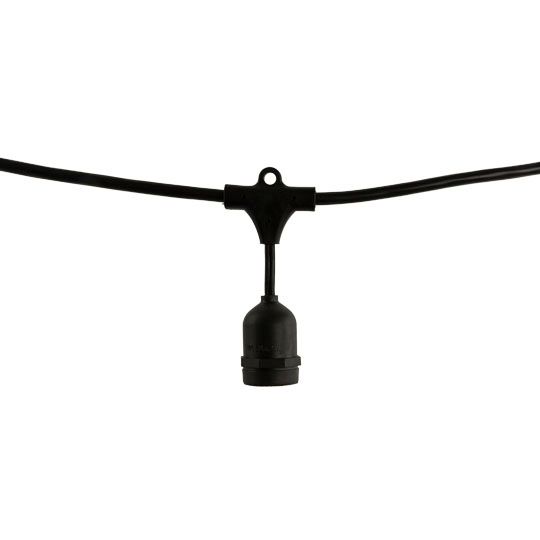14' STRING LIGHT 10 SOCKETS CORD SET E26 BLACK