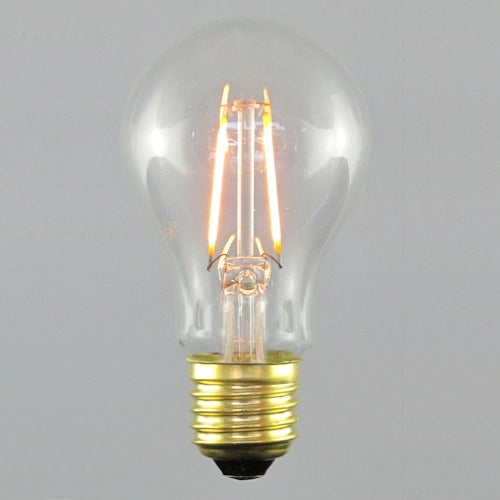 LED Filament Bulb, A19, 2200K, clear, glass, E27, 2W - (10 p