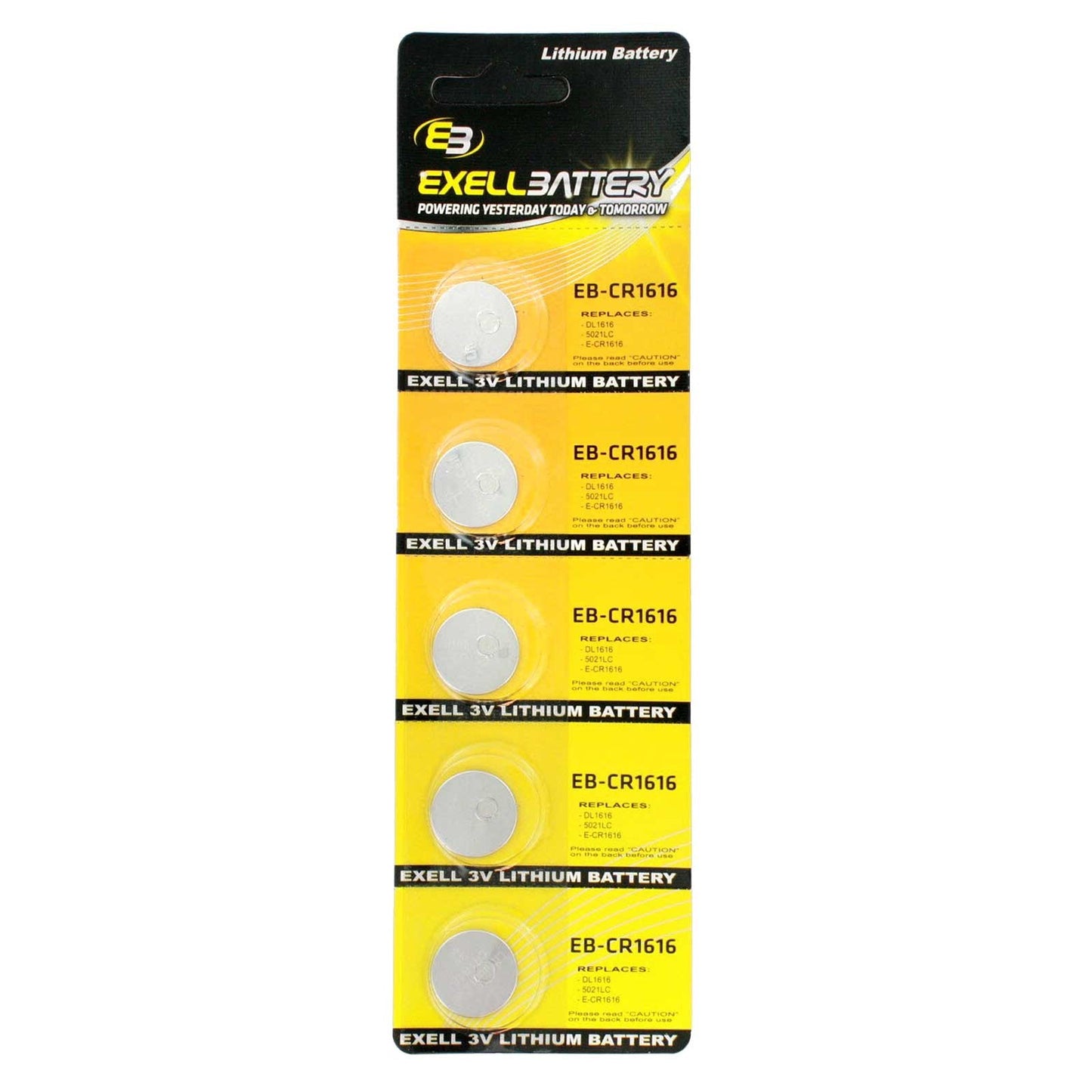 3V CR1616 LITHIUM COIN CELL 5 PACK