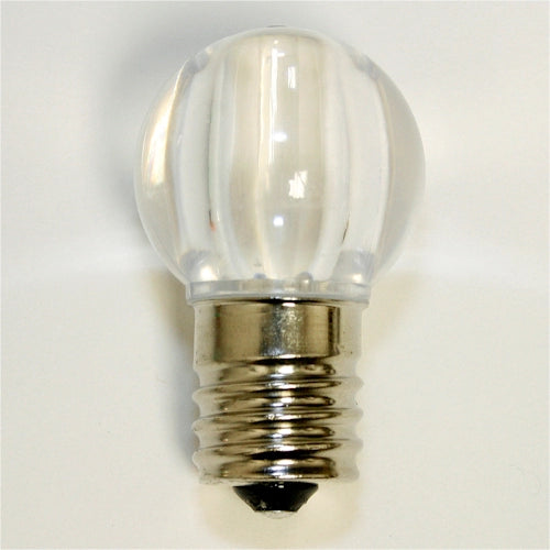 LED G30 Bulb, E17 int. base, 130V, .58W, UL listed, sun warm