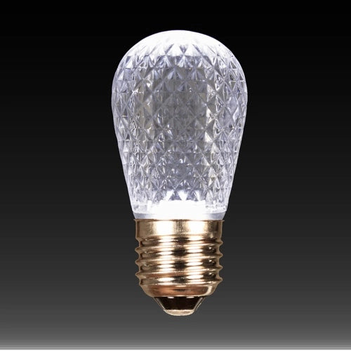 LED S14 Sign Bulb, 5 SMD LEDs, 130V, E27 base, 0.8W, cool wh