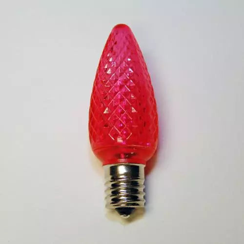 LED C9 Bulb, E17 intermediate base, 130V, .58W, UL pink, 3 S