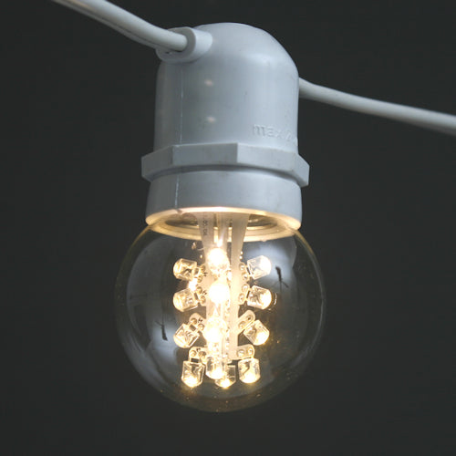 Sival LED G50 Globe Glass Party Bulb, 16 LEDs, 0.7W - Various Colors Available - (Medium Base/E27), Blue, 150-Pack