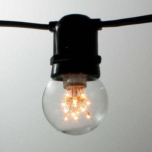 Sival LED Constellation G50 Globe Globe Bulb, 15 LEDs, 0.9W, Clear - (Medium Base/E27), 150-Pack