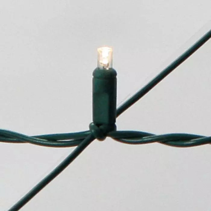 LED Net Light, 4' x 6', 100 Polka Dot bulbs, green cord, war