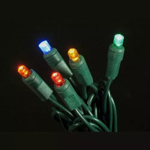 LED Net Light, 4' x 6', 100 Polka Dot bulbs, green cord, mul