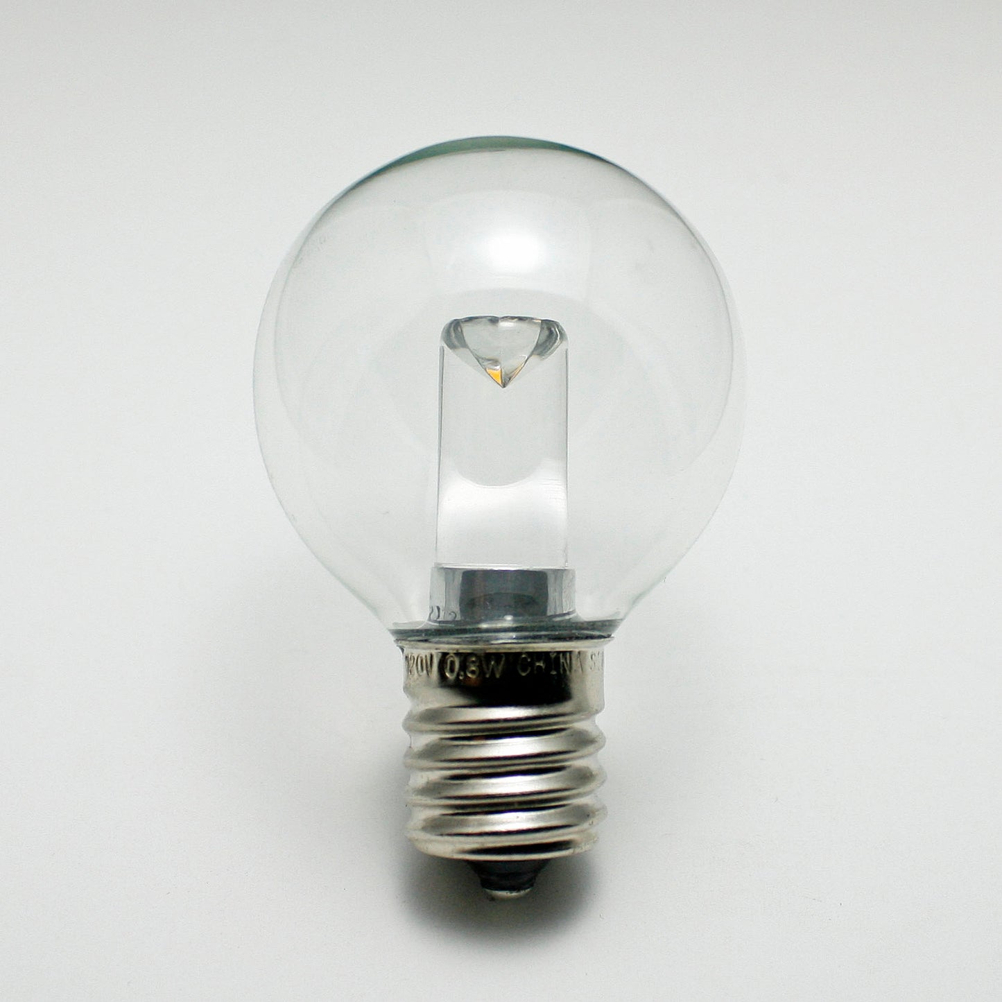 Sival LED Premium G40 Globe Smooth Plastic Party Bulb, 2 SMD LEDs, 0.8W, Warm White (2300K) - (Intermediate Base/E17), 250-Pack