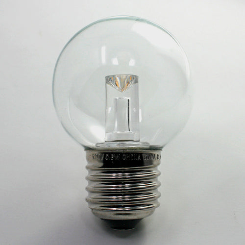 Sival LED Premium G50 Globe Globe Glass Party Bulb, 0.8W, Cool White or Warm White - (Medium Base/E27) , 25 or 200 Bulbs, Warm White (2300K), 20-Pack