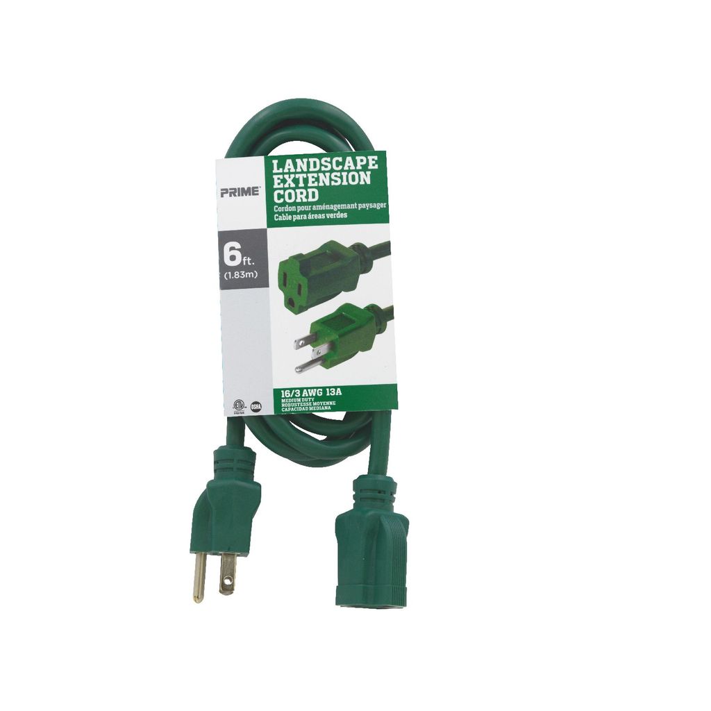 Sival 6' Outdoor Extension Cord, Green Wire Cord(s), 1-Pack