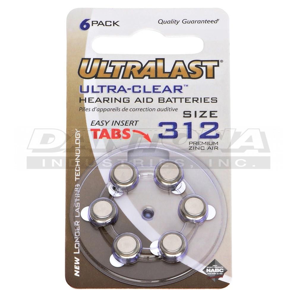 UL312HA 1.4V 120mAh Hearing Aid 6PAK